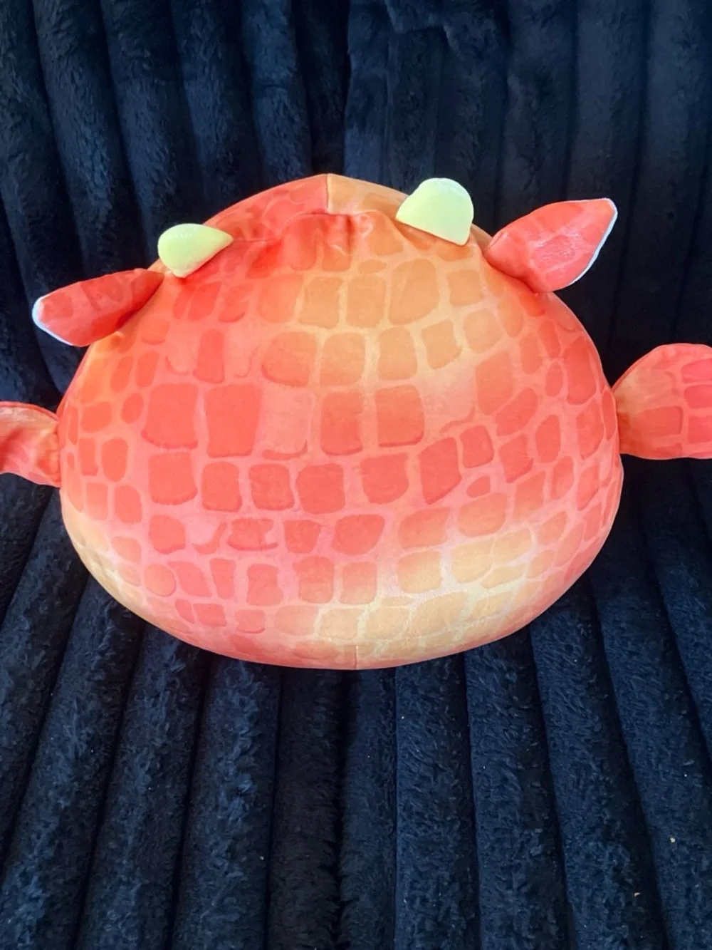 Reese's Orange Dragon Plush Pet Bed - Orange
